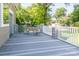 Spacious deck featuring modern furniture, white railings, and a sleek design perfect for relaxation and entertaining outdoors at 328 E Center Ave, Mooresville, NC 28115