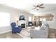 Spacious living room with fireplace, ceiling fan, and plenty of natural light at 363 Bellingrath Blvd, Rock Hill, SC 29730
