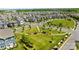 An aerial view of the neighborhood showcasing the green space and well-maintained lawns and landscaping at 4023 Spring Garden St, Fort Mill, SC 29715