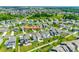 Aerial view of the neighborhood showcasing spacious backyards, lush greenery, and community amenities at 4023 Spring Garden St, Fort Mill, SC 29715