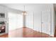 Eat-in kitchen area featuring hardwood floors and natural light at 405 W Ormand Ave, Bessemer City, NC 28016