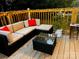 Inviting patio with comfortable seating and string lights, perfect for outdoor entertaining at 7691 Red Robin Trl, Denver, NC 28037