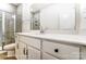 Modern bathroom featuring a vanity with countertop space, a toilet, and a glass-enclosed shower at 123 Prestwick Way # 42, Mooresville, NC 28115