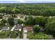 Aerial view of the neighborhood featuring a home with lush tree coverage and neighboring houses at 1333 Washington Ln, Kannapolis, NC 28083