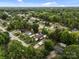 Aerial view of the neighborhood featuring a home surrounded by mature trees in a serene setting at 1333 Washington Ln, Kannapolis, NC 28083