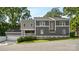 Beautifully designed two-story home with a gray exterior, complemented by lush greenery and a well-maintained lawn at 1446 Downs Ave, Charlotte, NC 28205