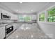 Modern kitchen boasting granite countertops, stainless steel appliances and white cabinets at 1739 16Th Ne St, Hickory, NC 28601