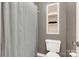 Bathroom with shower and toilet with storage built in at 2011 20Th Street Ne Pl, Hickory, NC 28601