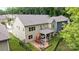Aerial view of a backyard that features a covered patio, a play area, and well-maintained landscaping at 20307 Creek Bend Edge Ct # 10, Matthews, NC 28105