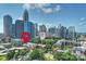 Uptown Charlotte skyline with location icon highlighting the property's convenient access to the vibrant urban core at 229 N Church St # 204, Charlotte, NC 28202