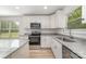 Bright kitchen with white cabinets, stainless steel appliances, and granite countertops at 304 Adams St, Salisbury, NC 28144