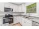 Charming kitchen featuring white cabinets and granite countertops at 304 Adams St, Salisbury, NC 28144