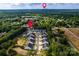 Aerial view of the community, location and neighborhood at 4005 Easton Ridge Ln, Charlotte, NC 28226