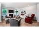 Bright and spacious living room with a fireplace and hardwood floors at 4005 Easton Ridge Ln, Charlotte, NC 28226