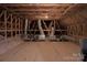 Unfinished attic space with exposed beams and ductwork at 4660 Gold Finch Dr, Denver, NC 28037