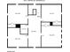 Upper level floor plan for 634 E. Center Ave. Mooresville, showing the layout and closet locations at 634 E Center Ave, Mooresville, NC 28115