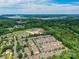 A high aerial perspective shows a community bordering a lake with verdant trees and community amenities at 7325 Overmountain Dr, Rock Hill, SC 29732