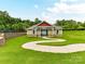Attractive community clubhouse with a paved walkway and well-manicured landscaping at 7325 Overmountain Dr, Rock Hill, SC 29732