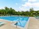 Sparkling community pool surrounded by lush greenery and comfortable lounge chairs at 7325 Overmountain Dr, Rock Hill, SC 29732
