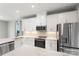 Modern kitchen with stainless steel appliances and white cabinets at 743 Anderson St, Charlotte, NC 28205