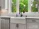 Close up on a kitchen sink in front of a window with modern fixtures and a stainless steel dishwasher at 925 Hamilton Rd, Chester, SC 29706