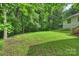 Enjoy the tranquility of this lush backyard, surrounded by nature and perfect for outdoor activities at 9520 Squirrel Hollow Ln, Charlotte, NC 28270