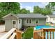 View of backyard and above ground pool at 107 Oakland Rd, Belmont, NC 28012