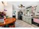 Well-lit kitchen with dining nook, stainless steel appliances, and colorful decor at 107 Oakland Rd, Belmont, NC 28012
