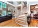 Grand home foyer features a staircase and open floor plan at 122 Sleepy Cove Trl, Mooresville, NC 28117