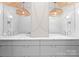Elegant bathroom vanity with dual sinks, modern fixtures, stylish lighting, and ample storage for a luxurious feel at 1550 Queens W Rd, Charlotte, NC 28207