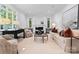 Bright, airy living room with fireplace and large windows at 1550 Queens W Rd, Charlotte, NC 28207