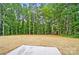 A large backyard with mature trees and a small concrete patio provides a peaceful and private setting at 195 Linda St, Salisbury, NC 28146