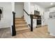 View of the entryway leading to kitchen showcasing new cabinetry and stainless appliances at 2018 Crooked Oak Ln, York, SC 29745