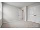 Bright bedroom features plush carpeting, and a double door closet at 2021 Vinyasa Ln # Sts-41, Charlotte, NC 28215