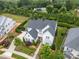 Stunning aerial view of a modern farmhouse with well-manicured lawn and landscaping at 2026 Thatcher Way, Fort Mill, SC 29715