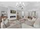 The well-lit living room boasts a stylish fireplace, hardwood flooring, and an open layout perfect for entertaining at 2026 Thatcher Way, Fort Mill, SC 29715