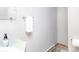 Functional bathroom space featuring a sink, towel rack, and a modern hand soap dispenser at 269 Johnson Dairy Rd, Mooresville, NC 28115