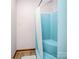 Shower stall features a built-in seat for added convenience and accessibility at 269 Johnson Dairy Rd, Mooresville, NC 28115