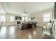 Bright living room features hardwood floors, recessed lighting, fireplace, and neutral paint at 515 Lizzie Ln, Fort Mill, SC 29708