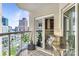 Balcony with stainless steel grill and city views at 520 E Martin Luther King Jr Blvd # 1002, Charlotte, NC 28202