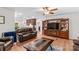 View of the Living Room with hardwood floors leading into the kitchen at 648 Odell School Rd, Concord, NC 28027
