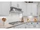 A well-appointed kitchen features white cabinets, granite countertops, and stainless steel appliances at 8301 Caesars Head Dr, Waxhaw, NC 28173
