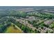 Aerial view showcasing a community with lush greenery, well-maintained homes, and scenic surroundings at 10405 Scotland Ave, Indian Land, SC 29707