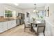 Bright eat-in kitchen with stainless appliances, a tile backsplash, and beautiful views at 1049 Regency Dr, Charlotte, NC 28211