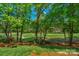 Backyard features lush greenery and a distant view of the home at 10508 Old Wayside Rd, Charlotte, NC 28277
