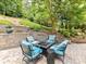 Outdoor patio with cushioned seating around a fire pit at 10800 Alabaster Dr, Davidson, NC 28036