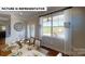 Charming dining room with backyard views, perfect for Gathering meals and gatherings at 124 S Shayna Rd, Troutman, NC 28166