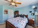 Vibrant bedroom featuring blue walls, natural light and a cozy feel at 1564 Trippett Nw St, Concord, NC 28027