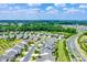 Aerial view of the community showcases the well-maintained streets and lush green trees at 1636 Red Leaf Dr, Fort Mill, SC 29715