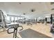 A spacious gym featuring modern exercise equipment and hardwood floors at 1636 Red Leaf Dr, Fort Mill, SC 29715